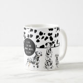 Cute Dalmatians Black & White Happy Spots Koffiemok (Voorkant rechts)