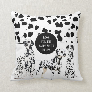 Cute Dalmatians Black & White Happy Spots Kussen