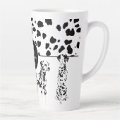 Cute Dalmatians Black & White Happy Spots Latte Mok (Rechts)