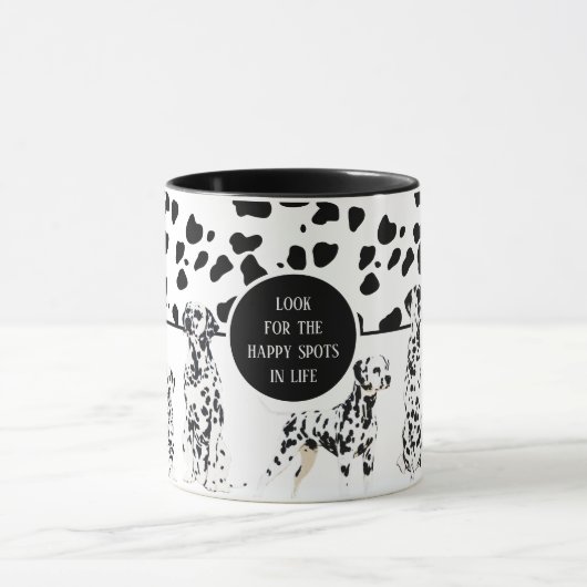 Cute Dalmatians Black & White Happy Spots Mok (Midden)