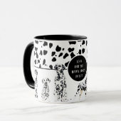 Cute Dalmatians Black & White Happy Spots Mok (Voorkant links)