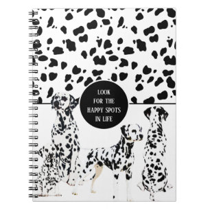 Cute Dalmatians Black & White Happy Spots Notitieboek