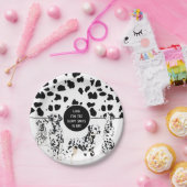 Cute Dalmatians Black & White Happy Spots Papieren Bordje (Feest)