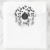 Cute Dalmatians Black & White Happy Spots Ronde Sticker (Tas)