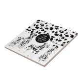 Cute Dalmatians Black & White Happy Spots Tegeltje (Zijkant)