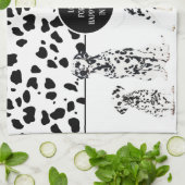 Cute Dalmatians Black & White Happy Spots Theedoek (Gevouwen)