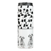 Cute Dalmatians Black & White Happy Spots Thermosbeker (Achterkant)