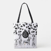 Cute Dalmatians Black & White Happy Spots Tote Bag (Achterkant)