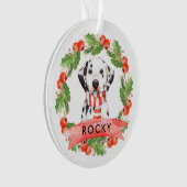 Cute Dalmatiër hond Kerst ornament (voorkant)