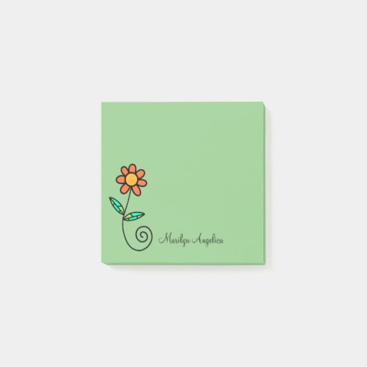 Cute Dames Monogram Floral Post-it® Notes (Voorkant)