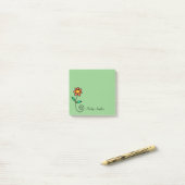 Cute Dames Monogram Floral Post-it® Notes (Op bureau)
