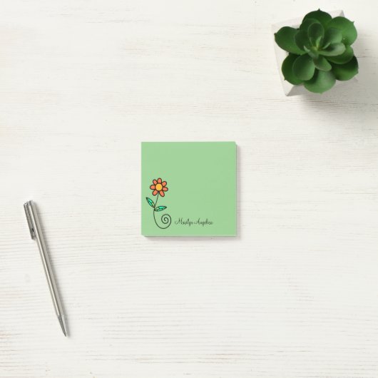 Cute Dames Monogram Floral Post-it® Notes (Kantoor)