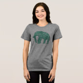 Cute Dames Olifant T-Shirt Met Patroon (Voorkant volledig)