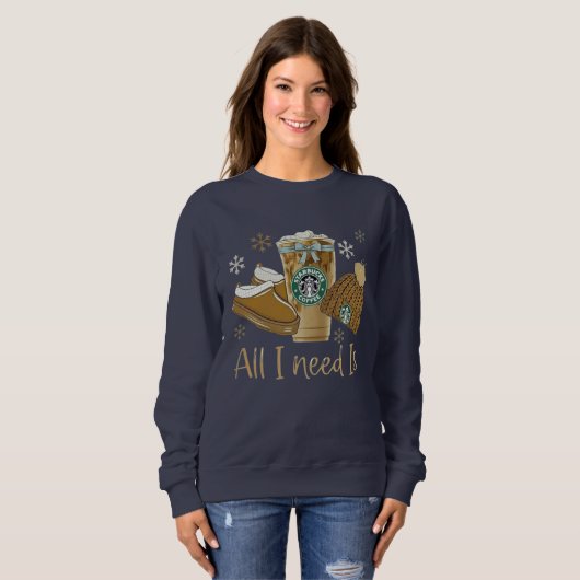 Cute Dames Winter Sweatshirt (Voorkant volledig)