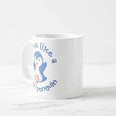 Cute Dance als een Happy Penguin Koffiemok (Voorkant links)