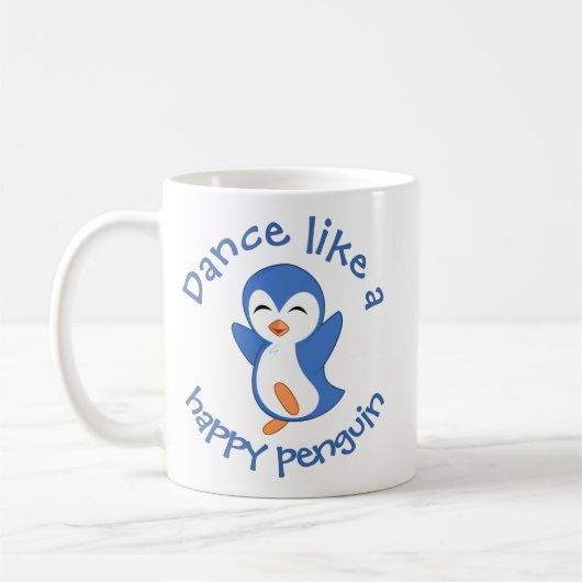 Cute Dance als een Happy Penguin Koffiemok (Links)