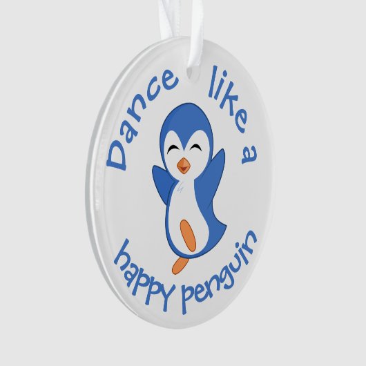 Cute Dance als een Happy Penguin Ornament (voorkant)