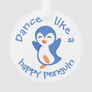 Cute Dance als een Happy Penguin Ornament