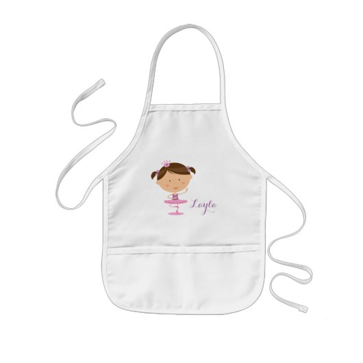 Cute Dancer Ballerina Girl Apron Kinder Schort (Voorkant)