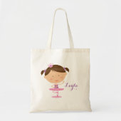 Cute Dancer Ballerina Girl Canvas tas (Voorkant)
