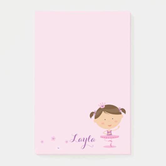 Cute Dancer Ballerina Girl Notes (Voorkant)