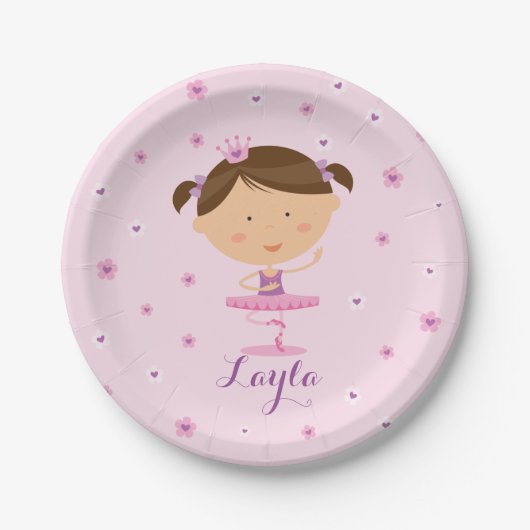 Cute Dancer Ballerina Girl Paper Bord (Voorkant)