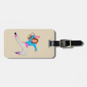 Cute dancer hip hop girl bagagelabel (Voorkant horizontaal)