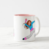 Cute dancer hip hop girl tweekleurige koffiemok (Voorkant rechts)