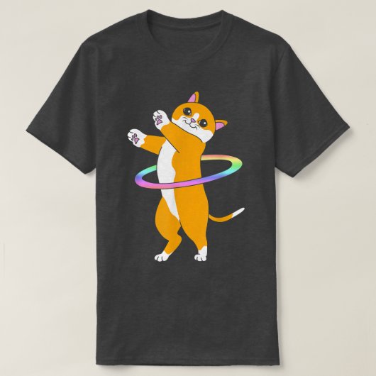 Cute Dancer Hula Hooper Cat Hula Hoop T-Shirt (Design voorkant)