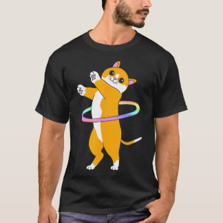 Cute Dancer Hula Hooper Cat Hula Hoop T-shirt