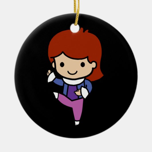Cute Dancer, jazz / ballet Keramisch Ornament (Voorkant)