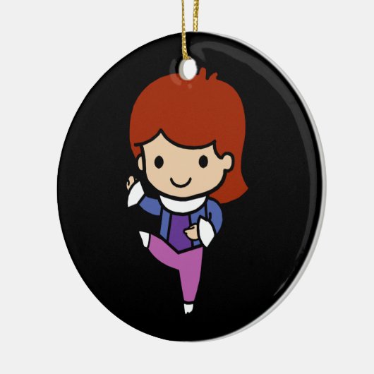 Cute Dancer, jazz / ballet Keramisch Ornament (Links)
