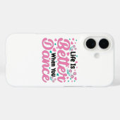 Cute Dancer Saying Pink & Teal Confetti Case-Mate iPhone Case (Achterkant (horizontaal))