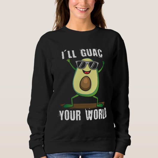 Cute dancing avocado  guac your world  vegan trui (Voorkant)