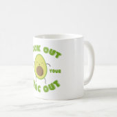 Cute Dancing Avocado "Rock out with Your Guac out" Koffiemok (Voorkant rechts)