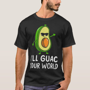 Cute Dancing Avocado Vegan Food Graphic Guac T-shirt
