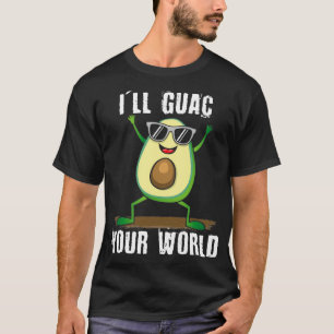 Cute Dancing Avocado Vegan Food Graphic Guac T-shirt