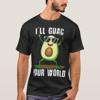 Cute Dancing Avocado Vegan Food Graphic Guac T-shirt