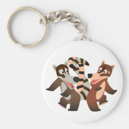 Cute Dancing Cartoon Coatimundis Sleutelhanger