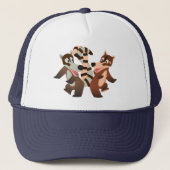 Cute Dancing Cartoon Coatimundis Trucker Pet (Voorkant)