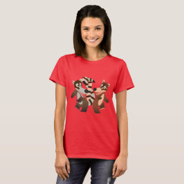 Cute Dancing Cartoon Coatimundis Women T-Shirt