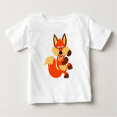 Cute Dancing Cartoon Fox Baby T-Shirt (Voorkant)