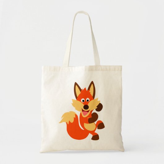 Cute Dancing Cartoon Fox Bag Tote Bag (Voorkant)