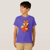 Cute Dancing Cartoon Fox Children T-Shirt (Voorkant volledig)