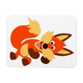 Cute Dancing Cartoon Fox Flexible Magnet Magneet (Horizontaal)