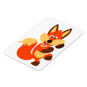 Cute Dancing Cartoon Fox Flexible Magnet Magneet (Linkerzijde)