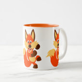 Cute Dancing Cartoon Fox Mok (Voorkant rechts)