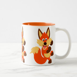 Cute Dancing Cartoon Fox Mok