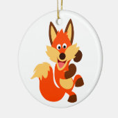 Cute Dancing Cartoon Fox Ornament (Links)