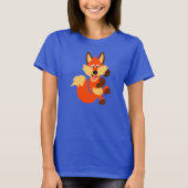 Cute Dancing Cartoon Fox Women T-Shirt (Voorkant)